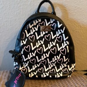 Betsey Johnson Mini-Backpack, Black